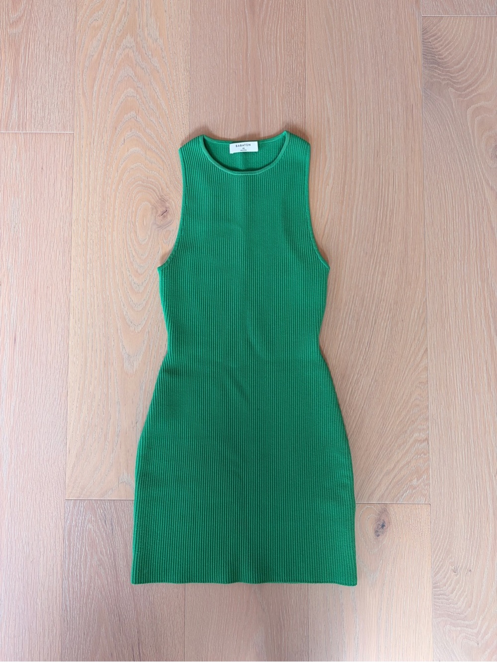Babaton Sculpt Knit Mini Dress XS Green Bodycon Aritzia